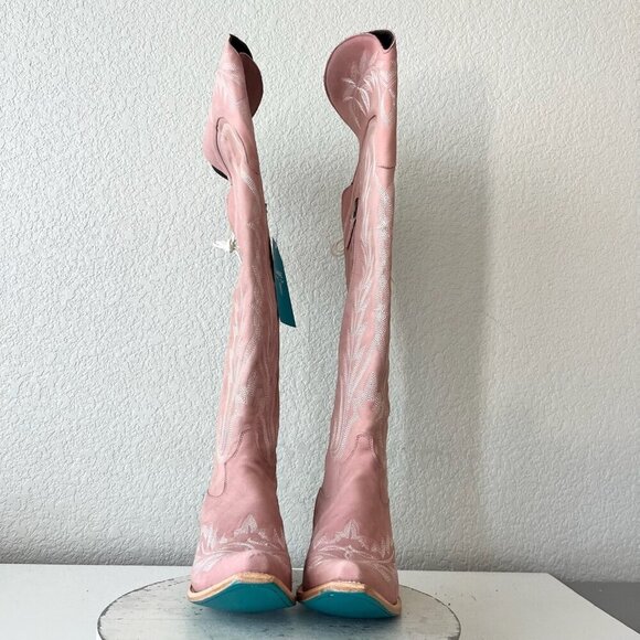 Pink Over the Knee Boots - Picture 6 of 11